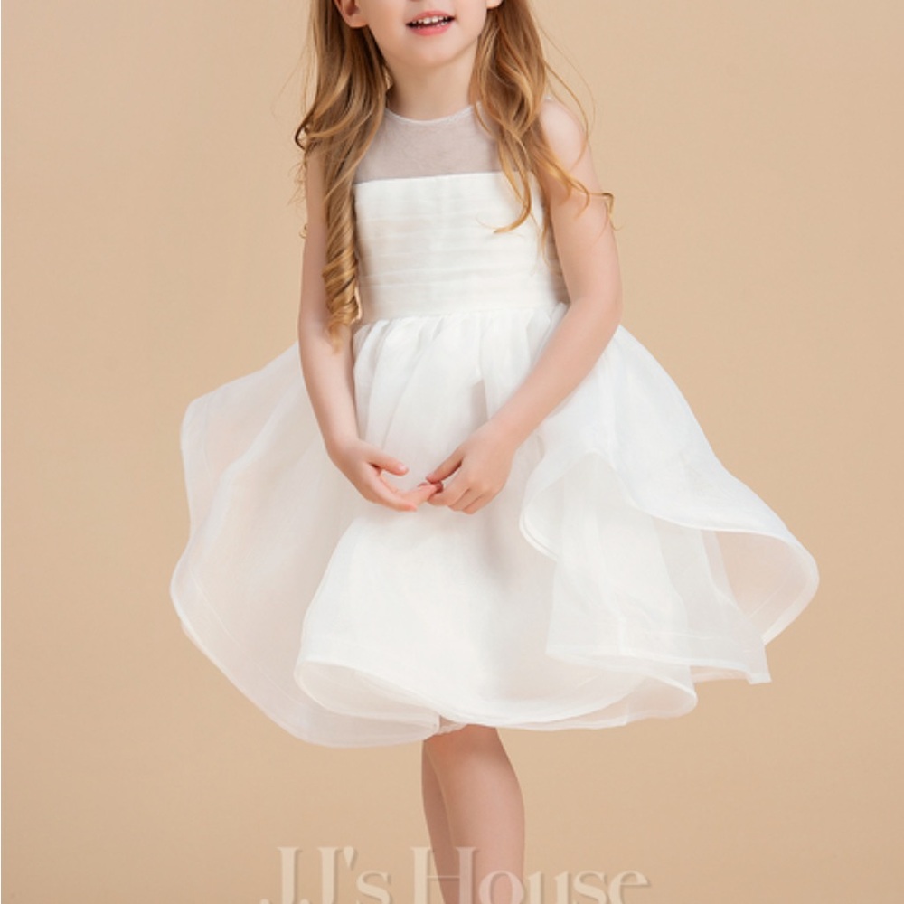 Elegant White Kids Dress